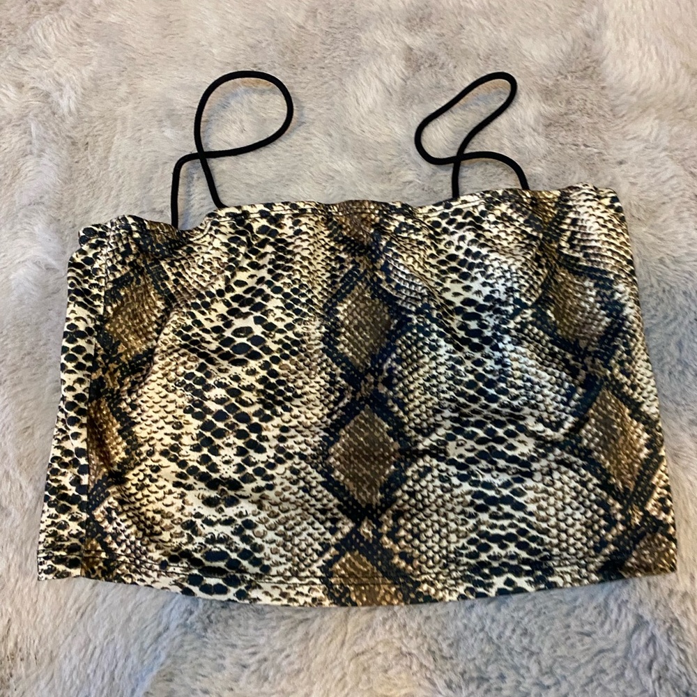 Snake print crop top